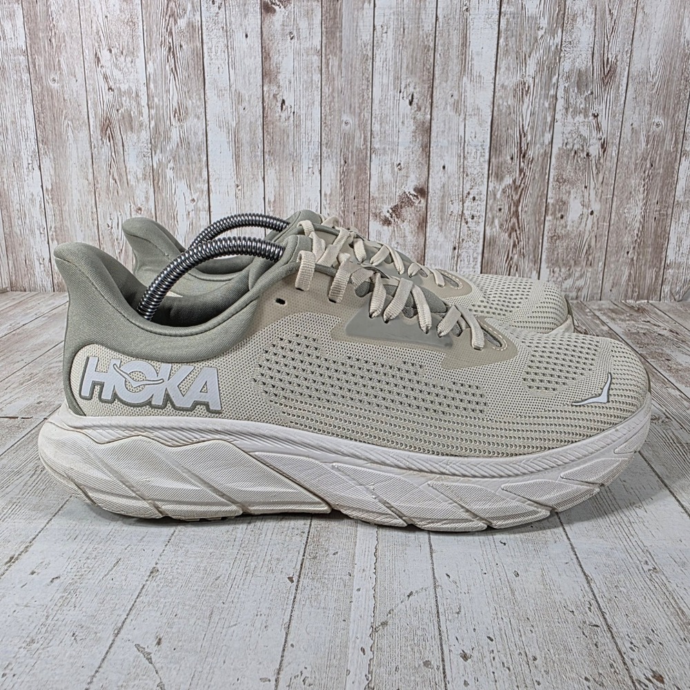 Hoka Arahi 7 Mens 10D Stability Running Shoes Oat Milk Barley 1147850 OKB
